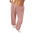 thumbnail image 1 of Womens Wide Leg Sweatpants Elastic Waist Drawstring Baggy Sweatpants Comfy Soft Active Casual Loose Lounge Pants Pink M, 1 of 6
