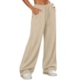 thumbnail image 1 of Womens Wide Leg Sweatpants High Waisted Barrel Drawstring Joggers Athletic Summer Fall Workout Pants with Pockets, 1 of 7