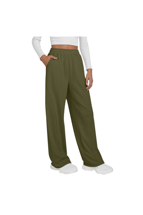 Womens Wide Leg Sweatpants High Waisted Lounge Sweat Pants Loose Drawstring Workout Pant with Pocket