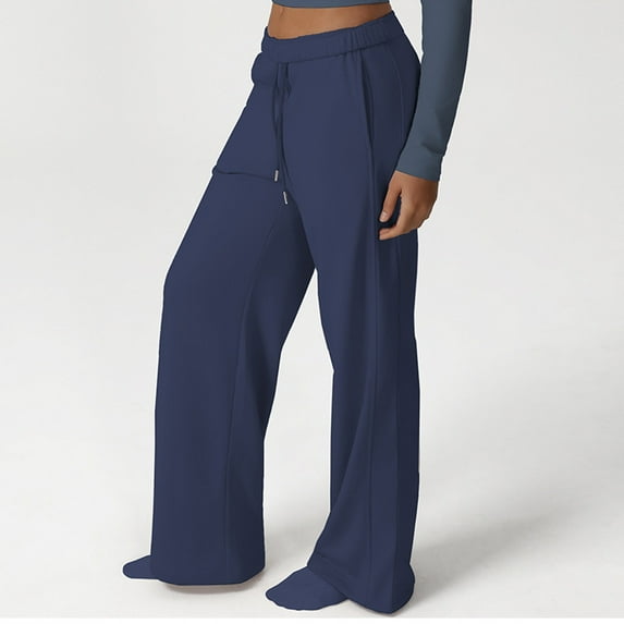 Womens Wide Leg Sweatpants High Waisted Straight Leg Sweat Pants Loose Lounge Pants with Pockets Comfortable Joggers Pant