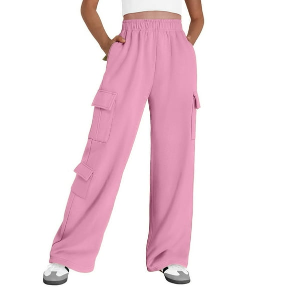 Womens Wide Leg Sweatpants Plus Size Cargo Pants for Women Straight Leg Pants Women Yoga Work Pants for Women Stretchy Work Pants Cargo Pants Women High Waist