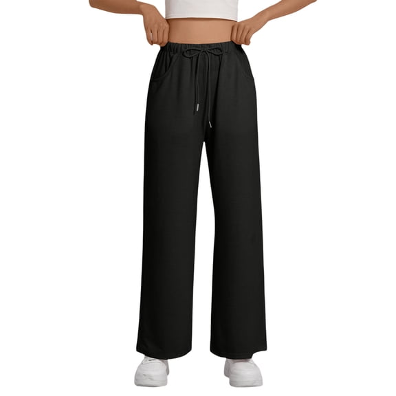 Womens Wide Leg Sweatpants Wide Leg Cargo Pants for Women Womens Wide Leg Pants Work Pants Women Stretch Stretchy Work Pants Womens Cargo Work Pants Black S