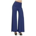 thumbnail image 1 of Womens Wide Leg Yoga Pants Workout Pants High Waisted Belly Control Loose Fitting Athletic Ruched Pant Trousers, 1 of 4