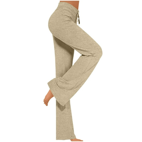 Womens Wide Legyoga Pants High Waisted Drawstring Sweatpants Lightweight Straight Leg Gym Workout Lounge Pants Soft Comfy Lightweight Athletic Joggers Y2k Casual Work Sweatpants Women