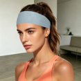 thumbnail image 1 of Womens Wide Non Slip Sweat Wicking Workout Headband,Moisture Wicking Athletic Headband for Running Yoga Cycling,Elastic Soft Wide Sweat Absorb Hair Band for Men Women,Summer Sport Headwrap Light Blue, 1 of 4