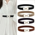 thumbnail image 1 of Womens Wide Stretch Waist Belt with Buckle Detail Elasticated Fashion Belt for Dresses and Skirts, 1 of 4