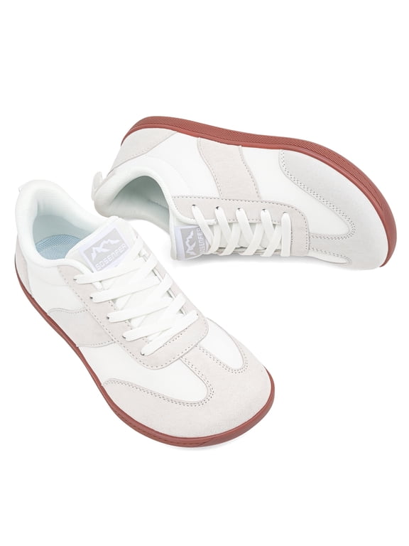 Women's Mesh Wide Toe Box Barefoot Shoes Zero Drop Walking Sneakers Minimalist Casual Shoes Minimalist Casual Shoes White