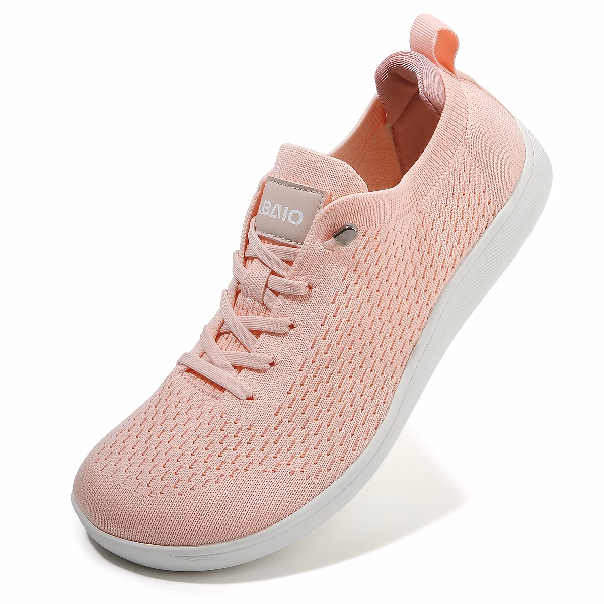 LBAIO Slip-on Sneakers Womens Mens Wide Toe Box Elastic Laces Mesh Barefoot Style Casual Walking