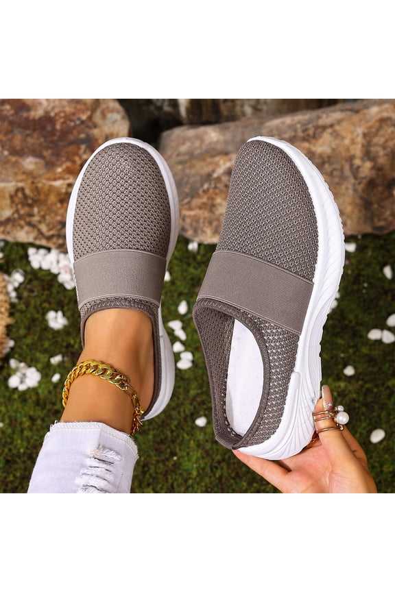 Womens Wide Width Orthopedic Mules Shoes Backless Slip on Mesh Sneakers Shoes Breathable Lightweight Nurse Sneakers Non-Slip Arch Support Walking Slides Casual Shoes for Daily Wear (US Size: 6.5)