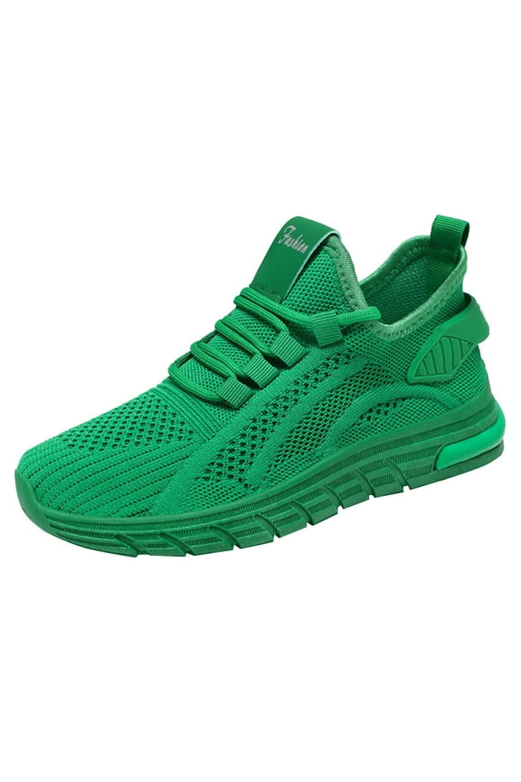 Womens Wide Width Sneakers All Seasons Women's Sports Shoes Round Toe Deep Mouth Lace Up Casual Sneakers Breathable Flat Mesh Shoes Fitness Walking Shoes Female Womens Sneakers Shoes(Green,8)