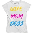 thumbnail image 1 of Womens Wife Mom Boss Funny I Am The Boss for Ladies for Mom T-Shirt, 1 of 4