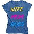 thumbnail image 1 of Womens Wife Mom Boss Funny I Am The Boss for Ladies for Mom T-Shirt, 1 of 4