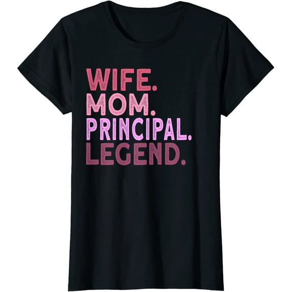 Womens Wife Mom Principal T-Shirt
