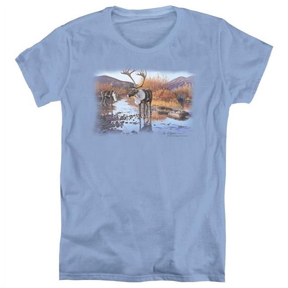 Womens Wildlife & Accidental Ambush Short Sleeve T-Shirt, Carolina Blue - Medium