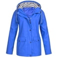 thumbnail image 1 of Womens Windbreaker Jacket With Hood Waterproof Lightweight Packable Windproof Rain Coat Zip Up Jacket With Pockets, 1 of 3