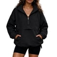 thumbnail image 1 of Womens Windbreaker Lightweight Jackets Hooded Quarter Zip Pullover，Half Zip, Windproof, Waterproof, Rain Coats, Hiking, Casual, Outdoor, Pockets, Fall, 2026, 1 of 4