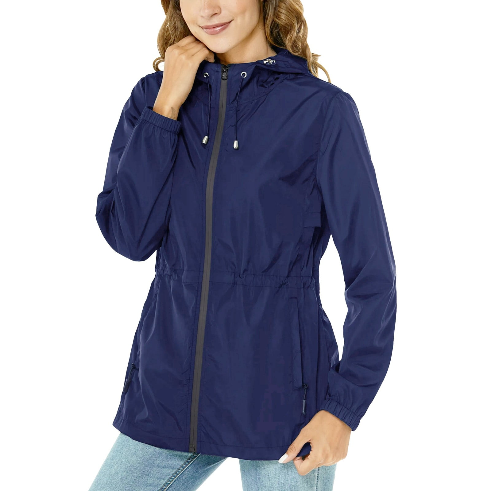 Womens Windbreaker Long Sleeve Daznico Rain Jacket Rainproof (Color ...