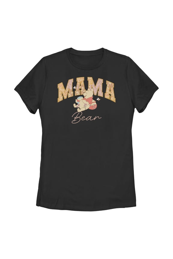 Womens Winnie the Pooh Collegiate Mama Bear T Shirt