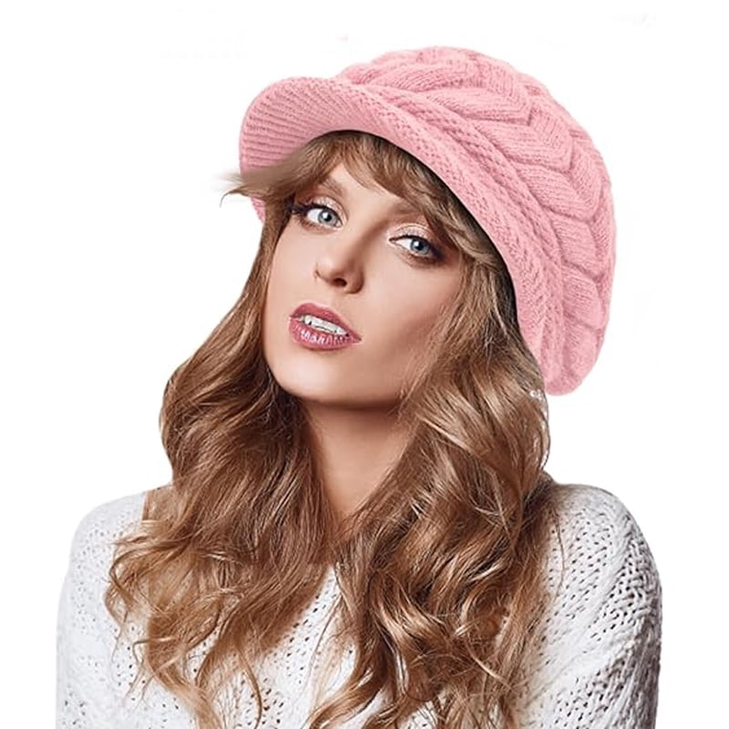 Womens Winter Beanie Hat, Warm Knit Beanie Caps, Fleece  display picture 3