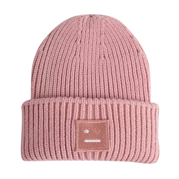 Womens Winter Beanie Hat with Funny Embroidery Warm Knitted Skull Cap for Men and Women Soft Outdoor Ski Hat for Cold Weather