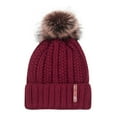 thumbnail image 1 of Womens Winter Beanie Warm Cable Knit Hat Style Stretch Trendy Ribbed Cap,Color:,Size:One Size, 1 of 5