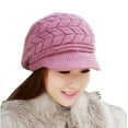 thumbnail image 1 of Womens Winter Beanie Warm Knitted Slouchy Wool Hats Cap with Visor, 1 of 3