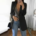 thumbnail image 1 of Womens Winter Blazer Coat Usmixi Business BlazerJacket for Women Casual Solid Long Sleeve Lapel Suit Coats Office Plus Size Lightweight Blazer Tops with Pocket 2025 Coats, 1 of 6