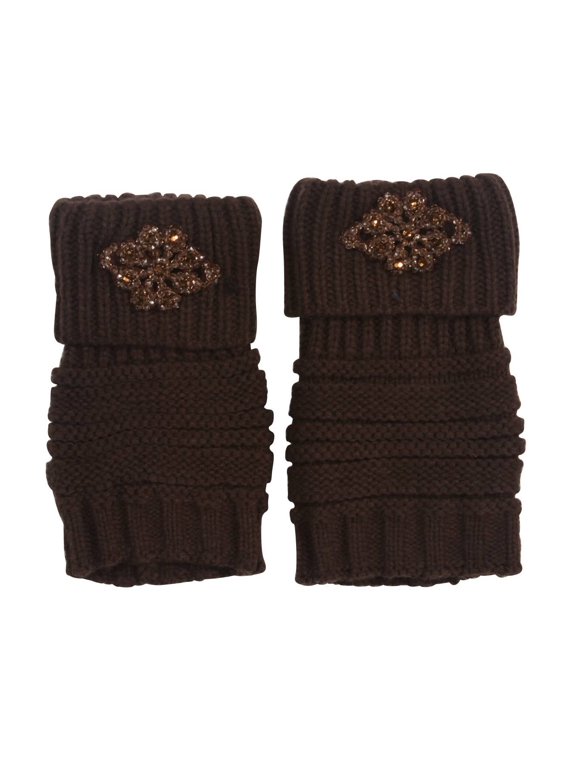 Womens Winter Boot Cuffs - Brown