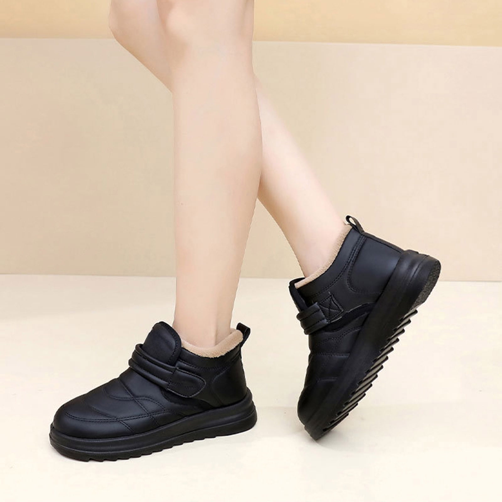 Womens Winter Boots Insulated Warm Lined Ankle Slip Walking Comfortable ...
