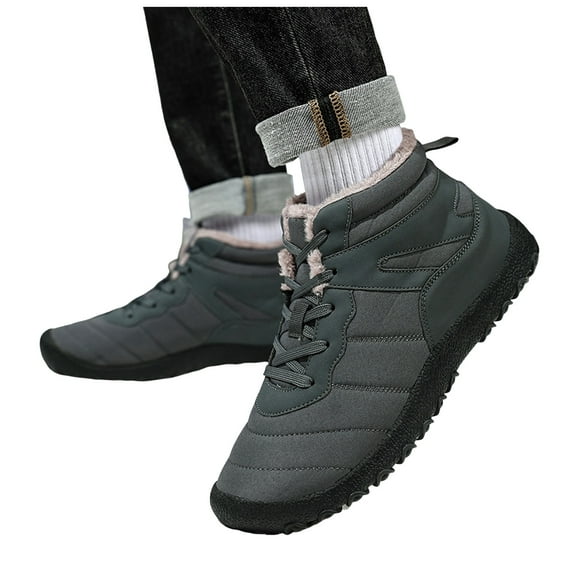 Womens Winter Boots Lace up Snow Ankle Booties Non Slip Combat Work Boot for Hiking Walking Camping