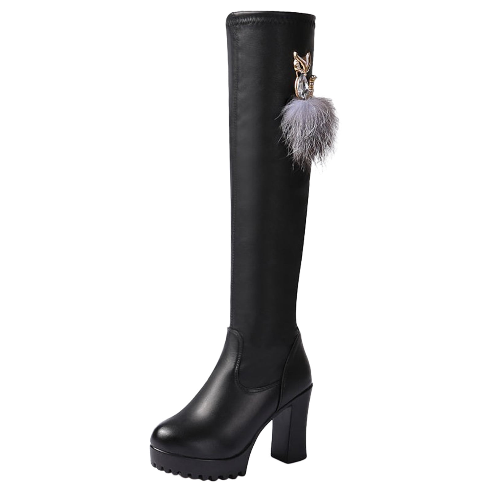 Loose fit thigh high boots online
