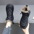 thumbnail image 1 of Womens Winter Boots Solid Color Fleece Lined Thick Short Boots Chunky Sole Slip Resistant Warm Puffy Shoes For Cold Weather Comfort Snow Boots For Women, 1 of 6