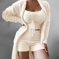 thumbnail image 1 of Womens Winter Casual Sportswear Solid Long Sleeves 3 Piece Outfits Suits for Women Girls Bathing Suit Skirt Junior Swim Shorts plus Size Bikini Tanning Swimsuit Women plus Swim Suits Two Piece Women, 1 of 5