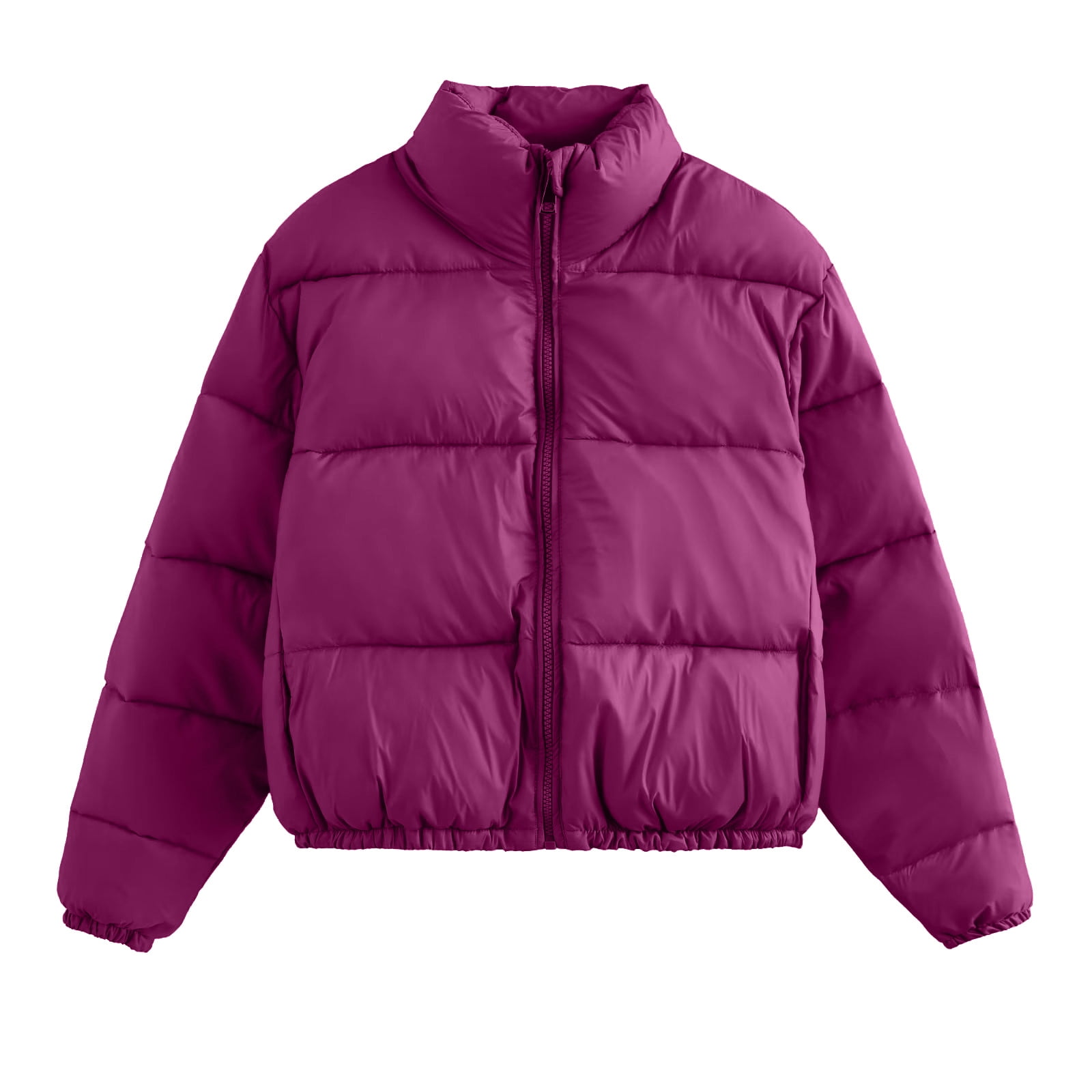☆DEPOUND☆PADDED SINGLE COAT Winter Saving Womens Winter Coat Puffer Jacket Solid Stand