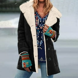Fashion lapel collar red blue check printed woolen loose long coat hot sale
