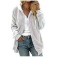 thumbnail image 1 of Womens Winter Coats Plus Size Fuzzy Fleece Jacket Full Zip Plush Hooded Cardigan Coats Soft Oversized Shaggy Warm Outerwear, 1 of 6