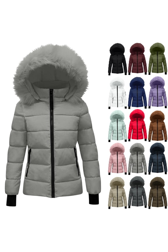 Womens Winter Coats Puffer Jacket Womens Winter Jacket With Hood Waist And To Overcome Outer Long Sleeve Coats