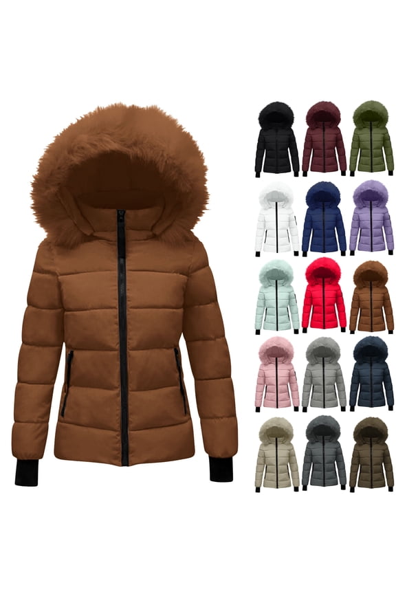 Womens Winter Coats Puffer Jacket Womens Winter Jacket With Hood Waist And To Overcome Outer Long Sleeve Coats