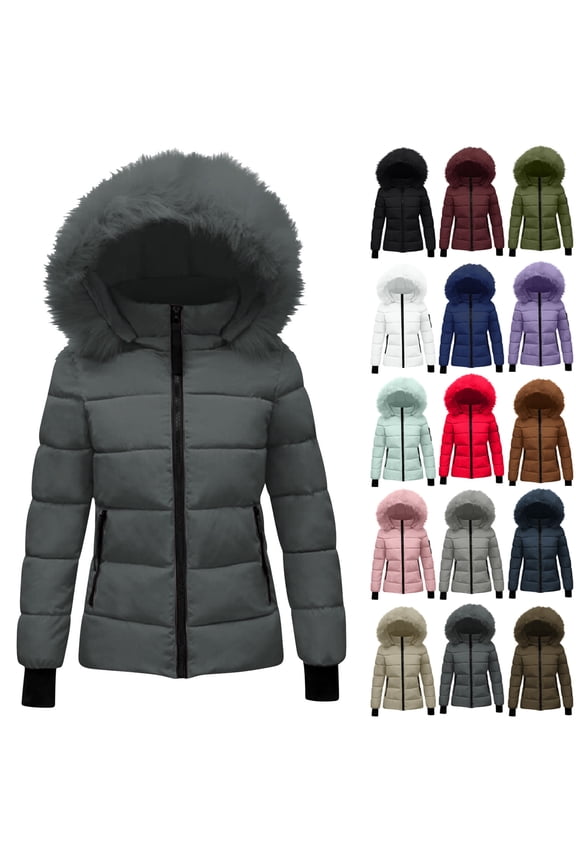 Womens Winter Coats Puffer Jacket Womens Winter Jacket With Hood Waist And To Overcome Outer Long Sleeve Coats