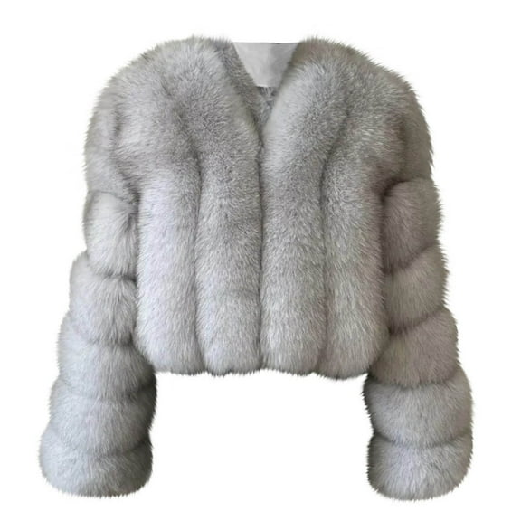 Womens Winter Coats Sevevn Women Plus Size Winter Warm Loose Stand Collar Hair Plush Jacket Coat