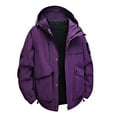 thumbnail image 1 of Lenago Unisex Zip Up Jacket,Mens Jackets,Solid Color Waterproof Long Sleeved Hooded Workwear With Multiple Pockets Lightweight Jackets for Men,Oversized Fall Jackets for Women 2025,Size S-3XL, 1 of 8