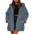 thumbnail image 1 of Womens Winter Coats,Winter Jackets for Women,Winter Solid Color Pocket Jacket with Buttons for Warmth,Womens Winter Jacket, 1 of 5