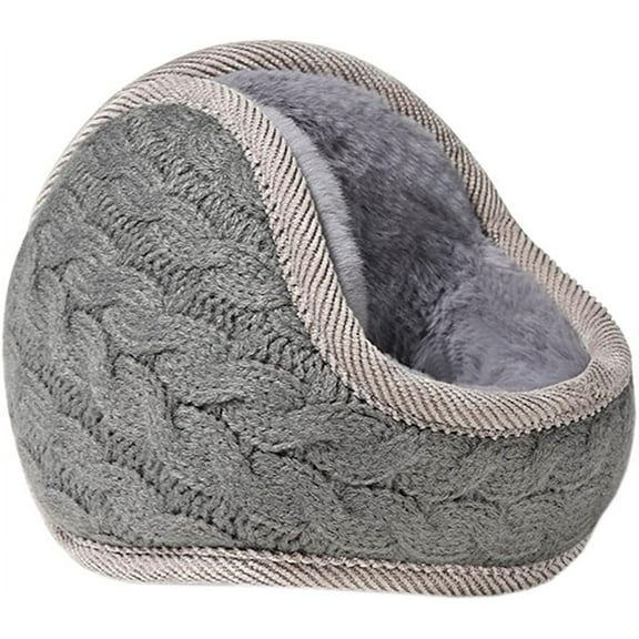 Womens Winter Earmuffs Unisex Warm Knit Ear Warmers Foldable Ear Muff