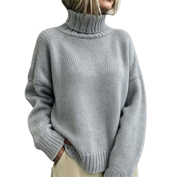 Womens Winter Fall Turtleneck Cable Knit Chunky Sweaters Pullover Winter Tops,Elegant,High Neck,Long Sleeve,Outerwear,Cozy,Trendy Clothes