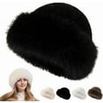 thumbnail image 1 of Womens Winter Faux Fur Bucket Hat, 2026 New Fluffy Furry Warm Hat, Soft Plush Fisherman Cap for Cold Weather, 1 of 6