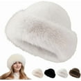 thumbnail image 1 of Womens Winter Faux Fur Bucket Hat, 2026 New Fluffy Furry Warm Hat, Soft Plush Fisherman Cap for Cold Weather, 1 of 6