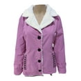 thumbnail image 1 of Womens Winter Faux Fur Coats Lapel Sherpa Fleece Lined Jackets Coats Parka Overcoat Outerwear, 1 of 2