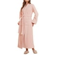 thumbnail image 1 of Womens Winter Fleece Robe - Long Bathrobe for Women Belted Wrap V-Neck Long Sleeve Towel Robes with Pockets Sleepwear, 1 of 3