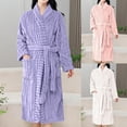 thumbnail image 1 of Womens Winter Fleece Robe, Thick Bathrobes for Women Belted Shawl Collar House Robes with Pockets, 1 of 8