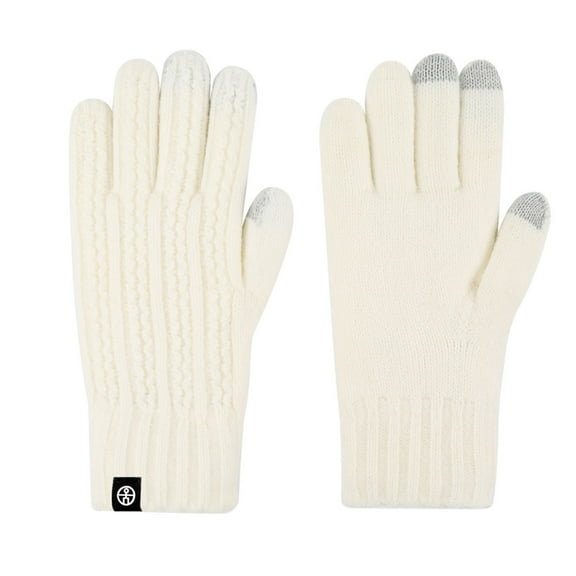 Women's Winter Thermal Knit Gloves with Touchscreen Capability for Cold Weather and Warmth